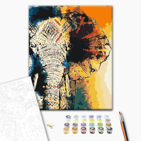 Premium malowanie po numerach Elephant pattern (PBS52233)