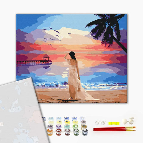 Premium malowanie po numerach Tropical dawn (PBS29454)