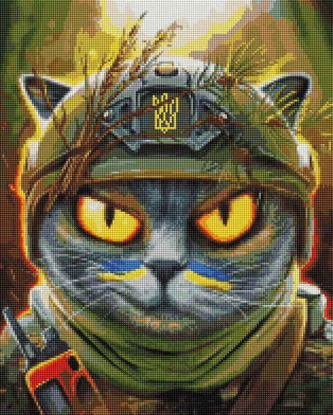 Haft diamentowy Kot harcerski © Marianna Pashchuk (DBS1058)