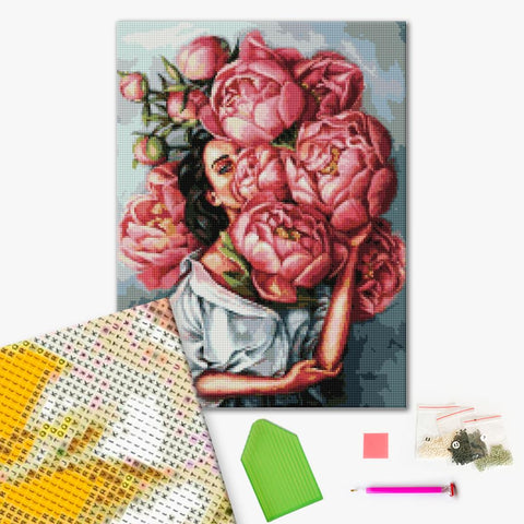 Haft diamentowy W chmurze piwonii ©Mykhailyshyna Daria (DBS1071)