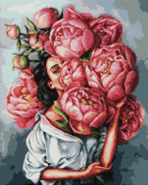 Haft diamentowy W chmurze piwonii ©Mykhailyshyna Daria (DBS1071)