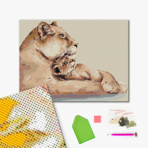 Haft diamentowy Lwie Serce (DBS1029)