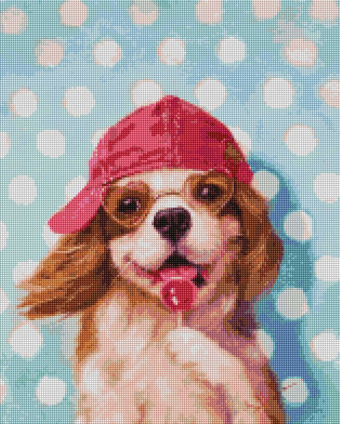Haft diamentowy Pies z lizakiem ©Lucia Heffernan (DBS1229)