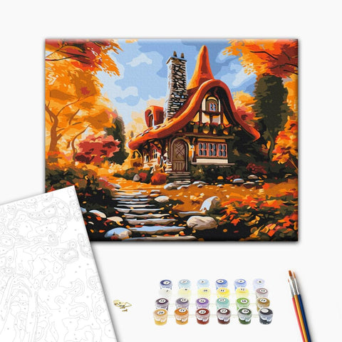 Malowanie po numerach Chata jesienią (BS53794)