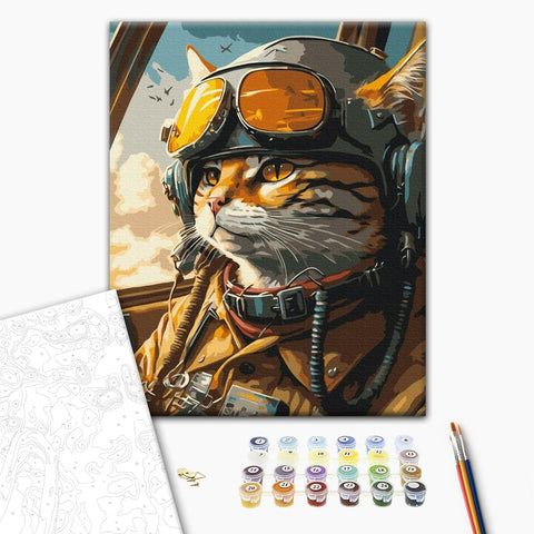 Malowanie po numerach Kot pod ochroną nieba ©Marianna Pashchuk (BS53792)