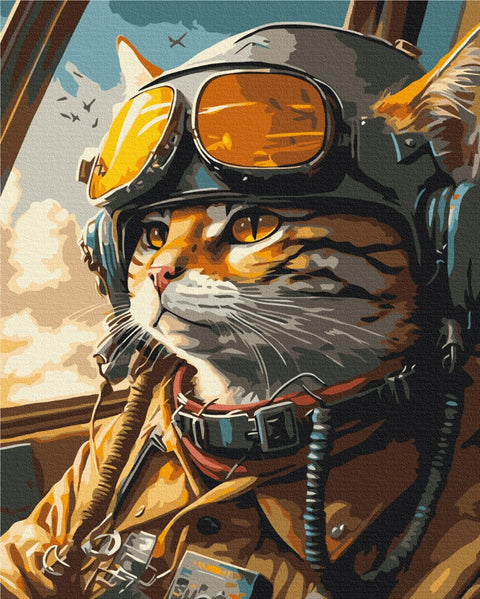 Malowanie po numerach Kot pod ochroną nieba ©Marianna Pashchuk (BS53792)