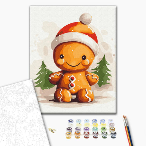 Malowanie po numerach Piernikowy ludzik (KBS0149)