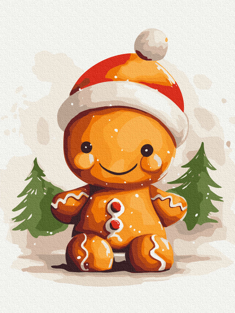 Malowanie po numerach Piernikowy ludzik (KBS0149)