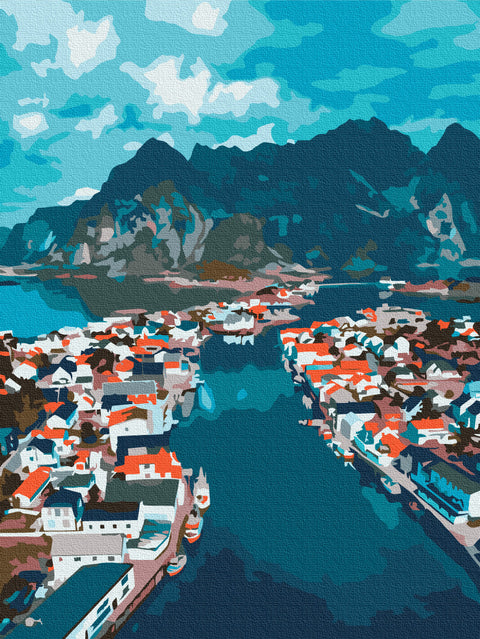 Malowanie po numerach Norweskie fiordy (RBS52474)