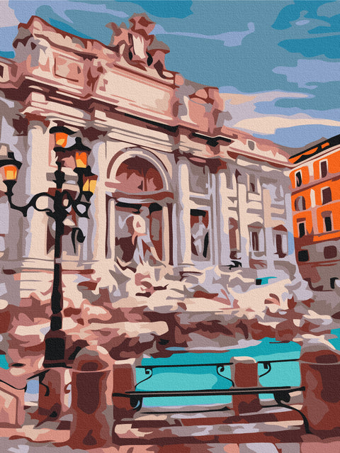 Malowanie po numerach Fontanna di Trevi Rzym (RBS29709)