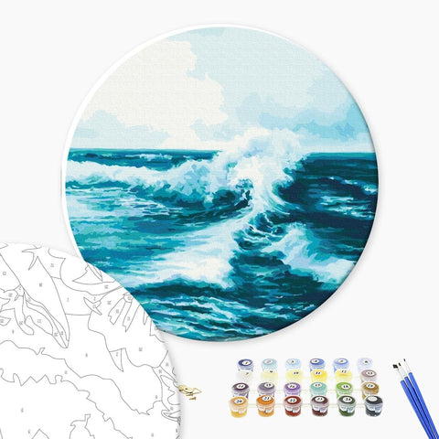 Okrągłe malowanie po numerach Wave (rozmiar L) (RC00051L)