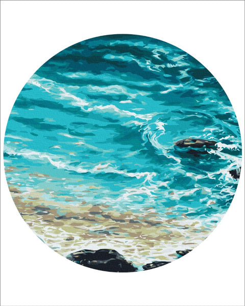 Okrągłe malowanie po numerach Ocean (rozmiar L) (RC00052L)