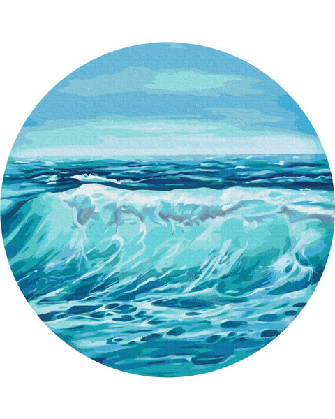 Okrągłe malowanie po numerach Wave © Iryna Ponna (RC00065L)