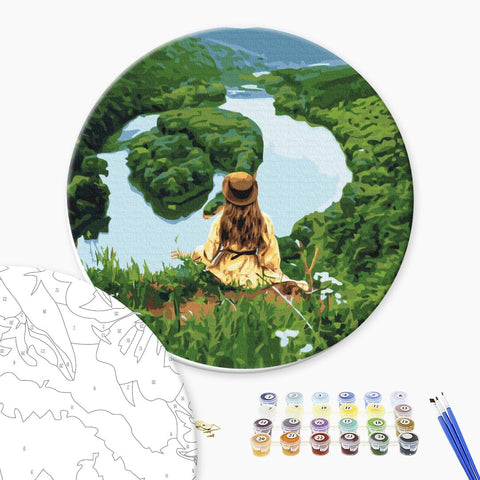 Okrągłe malowanie po numerach Spojrzenie na harmonię © Oksana Ermoshenko (RC00070L)