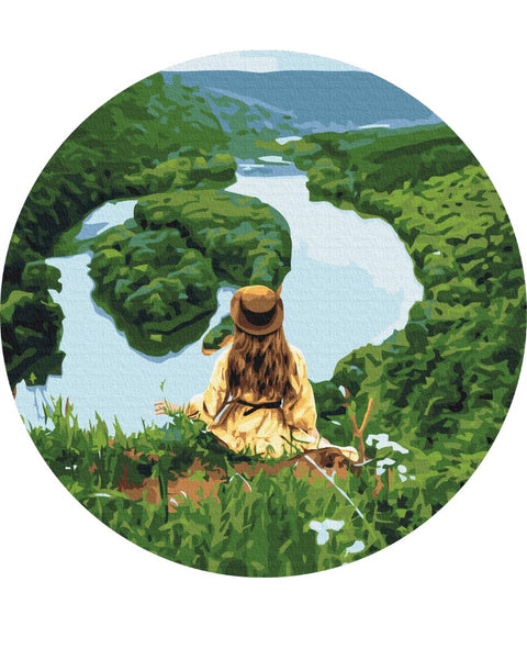 Okrągłe malowanie po numerach Spojrzenie na harmonię © Oksana Ermoshenko (RC00070L)