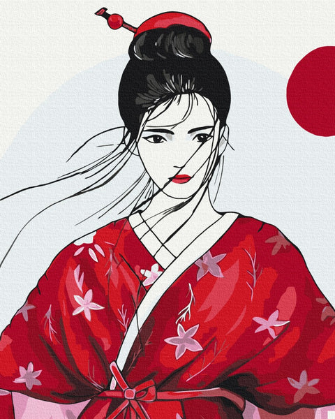 Malowanie po numerach Gejsza © Yana Biluhina (BS53798)