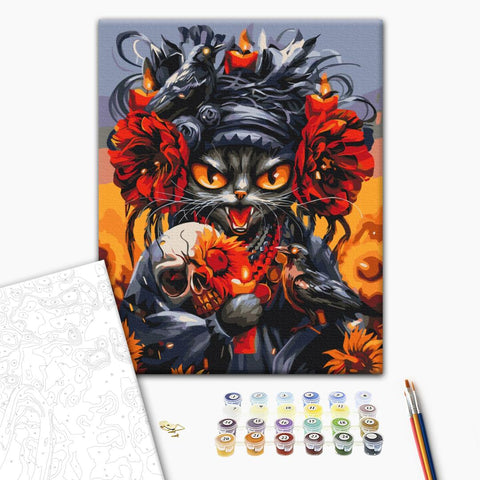 Malowanie po numerach Kot zemsty © Marianna Pashchuk (BS53829)