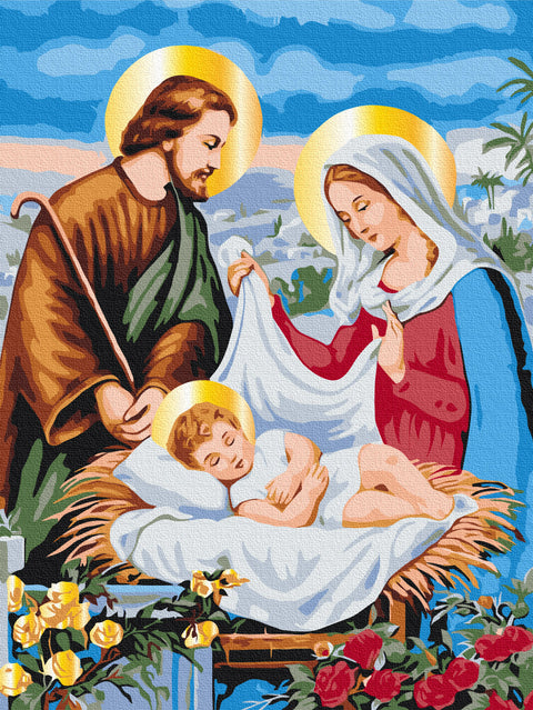 Malowanie po numerach Święta Rodzina (RBS53395)