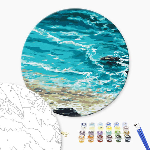 Okrągłe malowanie po numerach Ocean (rozmiar M) (RC00052M)