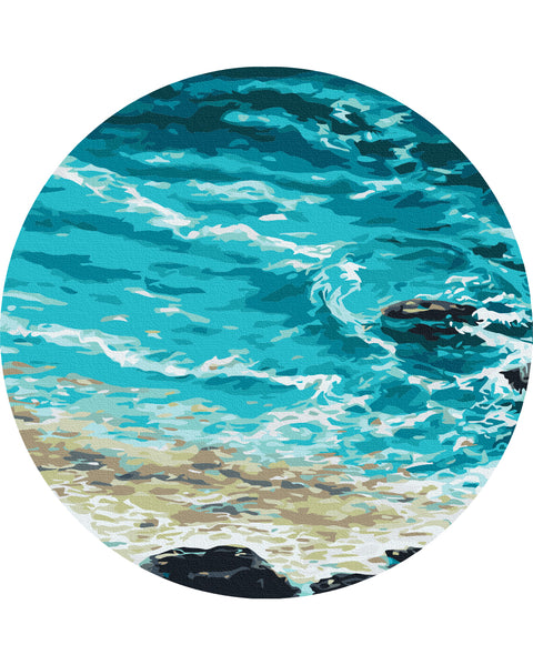 Okrągłe malowanie po numerach Ocean (rozmiar M) (RC00052M)