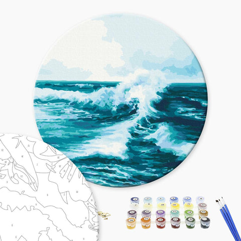 Okrągłe malowanie po numerach Wave (rozmiar M) (RC00051M)