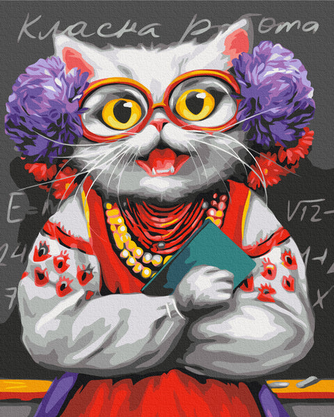 Malowanie po numerach Kot nauczyciel © Marianna Pashchuk (BS53867)