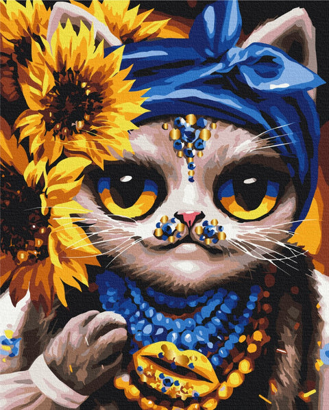 Premium malowanie po numerach Creative Kitty ©Marianna Pashchuk (PBS53420)