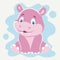 Malowanie po numerach Szczęśliwy hipopotam (MBS034)
