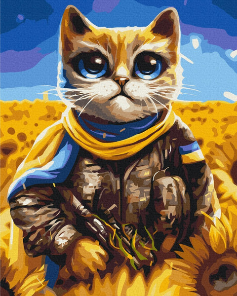 Premium malowanie po numerach Kitty Hero© Marianna Pashchuk (PBS53463)