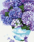 Premium malowanie po numerach Hortensja w niebieskiej doniczce (PBS51688)