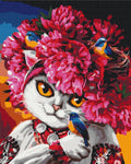 Premium malowanie po numerach Kwitnący kot © Marianna Pashchuk (PBS53223)