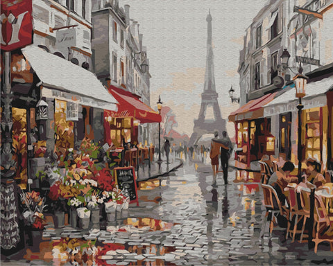 Malowanie po numerach Paryż po deszczu (BS8090)
