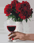 Premium malowanie po numerach Wino z piwonii (PBS52524)