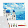 Premium malowanie po numerach Chmury Santorini (PBS29448)
