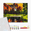 Premium malowanie po numerach Zachód słońca w górskiej dolinie (PBS3348)