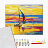 Premium malowanie po numerach Wschód słońca na wodzie (PBS51393)