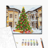 Premium malowanie po numerach Główne noworoczne piękno (PBS52747)