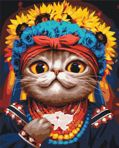 Premium malowanie po numerach Kitty Author © Marianna Pashchuk (PBS53310)