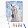 Malowanie po numerach Koń w kwiatach sakury (BS8528)