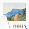 Malowanie po numerach Górska droga w Monako. Claude Monet (BS51431)