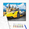 Malowanie po numerach Lamborghini przy zamku (BS28723)