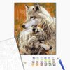 Malowanie po numerach Para stepowych wilków (BS51850)