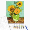 Malowanie po numerach "Trzy słoneczniki w wazonie" Vincent Van Gogh (BS52344)