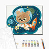 Malowanie po numerach Niedźwiadek kosmiczny (KBS0092)