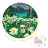 Drewniane puzzle Daisies by the mountains (Size S) (BP03S)